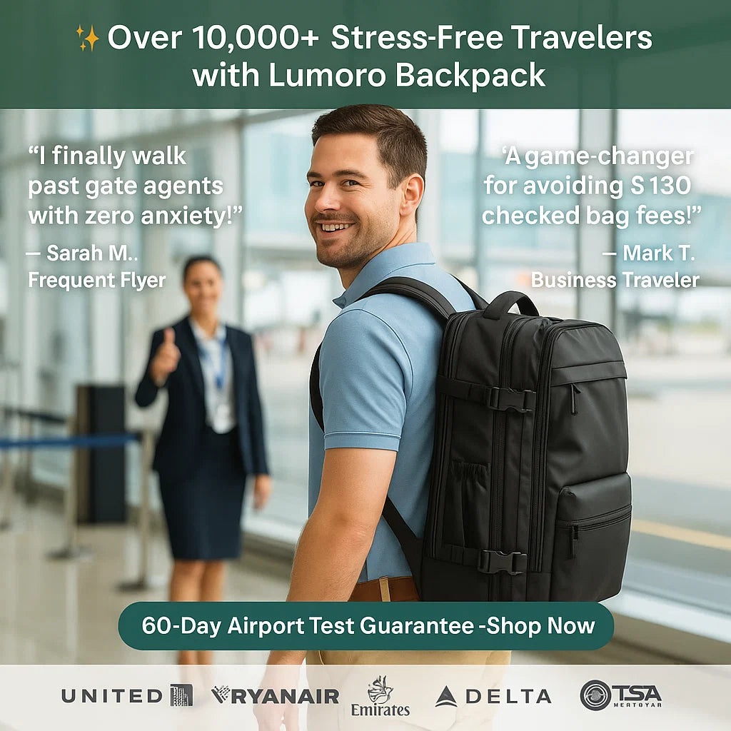 backpack travel agency Lumoro Vacuum Travel Backpack